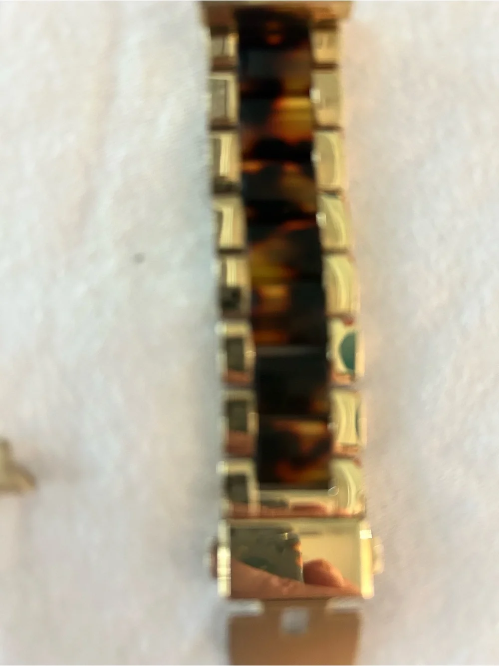 Gold-Tortoise Link Watch Band for Women’s Smartwatch